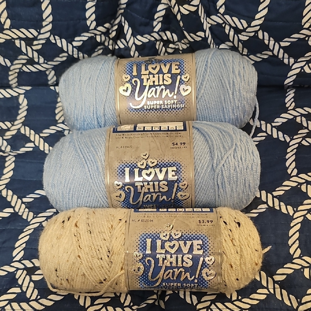 Hobby Lobby Ivory Tweed Yarn
